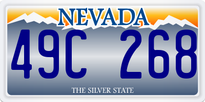 NV license plate 49C268