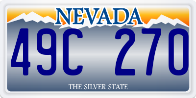 NV license plate 49C270