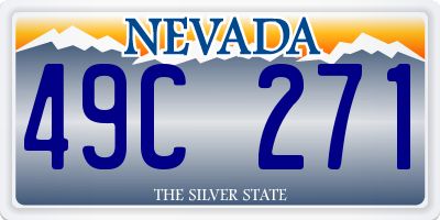 NV license plate 49C271