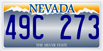 NV license plate 49C273