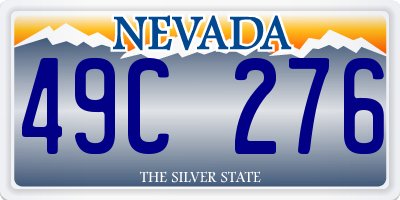 NV license plate 49C276