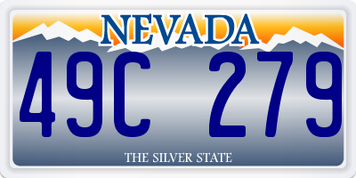 NV license plate 49C279