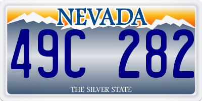 NV license plate 49C282