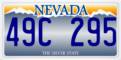 NV license plate 49C295