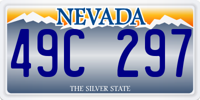 NV license plate 49C297