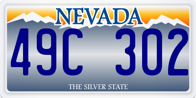 NV license plate 49C302