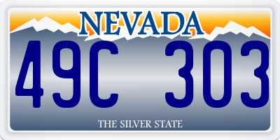 NV license plate 49C303