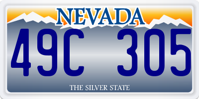 NV license plate 49C305