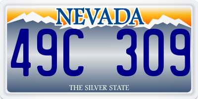 NV license plate 49C309