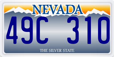 NV license plate 49C310