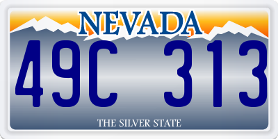 NV license plate 49C313
