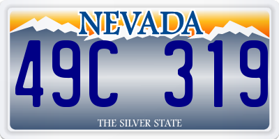 NV license plate 49C319