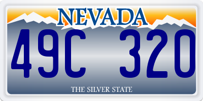 NV license plate 49C320