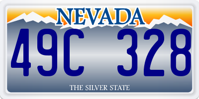 NV license plate 49C328