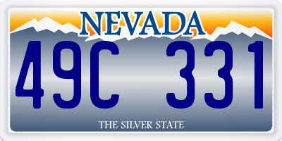 NV license plate 49C331