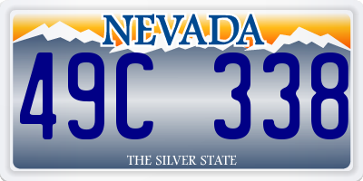 NV license plate 49C338