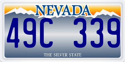 NV license plate 49C339