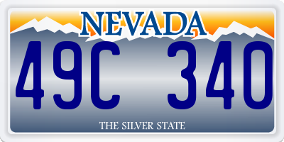 NV license plate 49C340