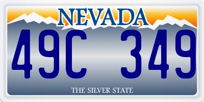 NV license plate 49C349