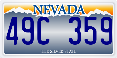 NV license plate 49C359