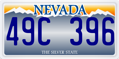 NV license plate 49C396