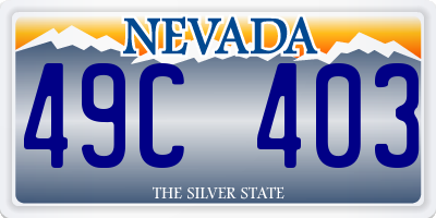 NV license plate 49C403