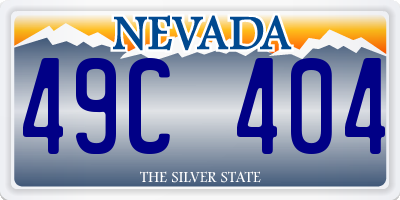 NV license plate 49C404