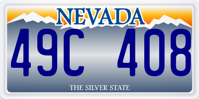NV license plate 49C408