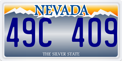 NV license plate 49C409