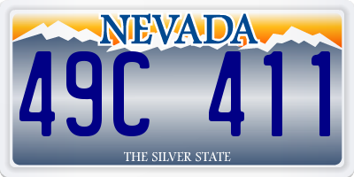 NV license plate 49C411