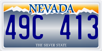NV license plate 49C413