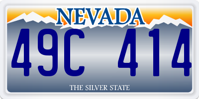 NV license plate 49C414