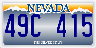 NV license plate 49C415