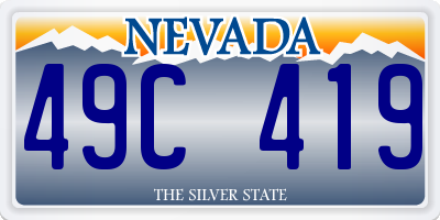 NV license plate 49C419