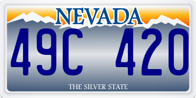 NV license plate 49C420