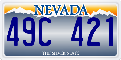 NV license plate 49C421