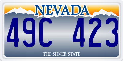 NV license plate 49C423