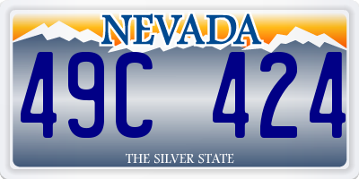 NV license plate 49C424