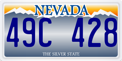 NV license plate 49C428