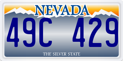 NV license plate 49C429
