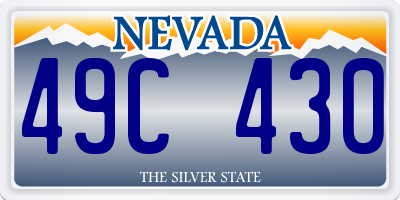 NV license plate 49C430