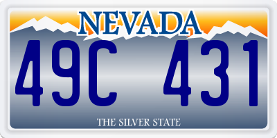 NV license plate 49C431