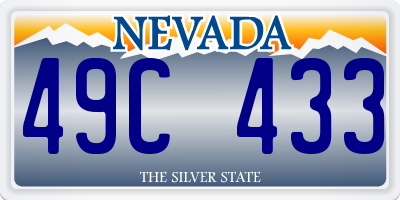 NV license plate 49C433