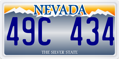 NV license plate 49C434