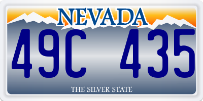 NV license plate 49C435