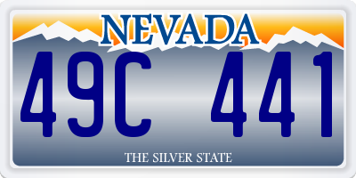 NV license plate 49C441