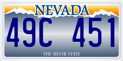 NV license plate 49C451