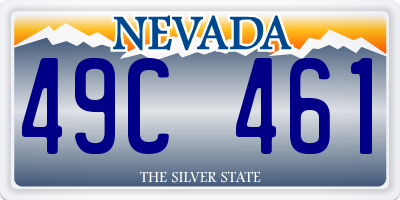NV license plate 49C461