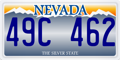 NV license plate 49C462