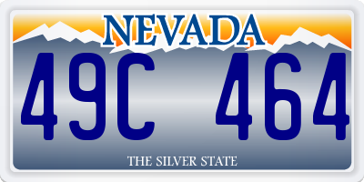 NV license plate 49C464